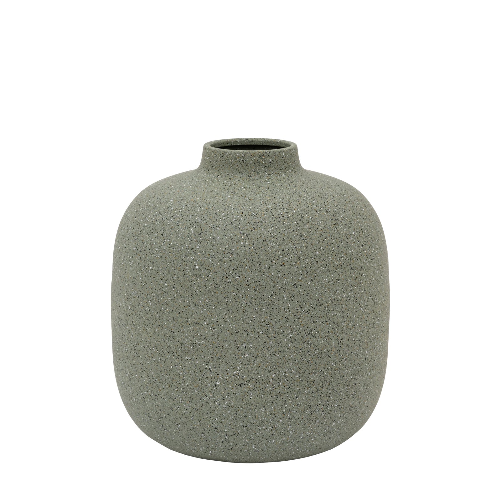 Goa Cast Metal Vase Green Small - Goa Cast Metal Vase Olive Small Sterling Home 2