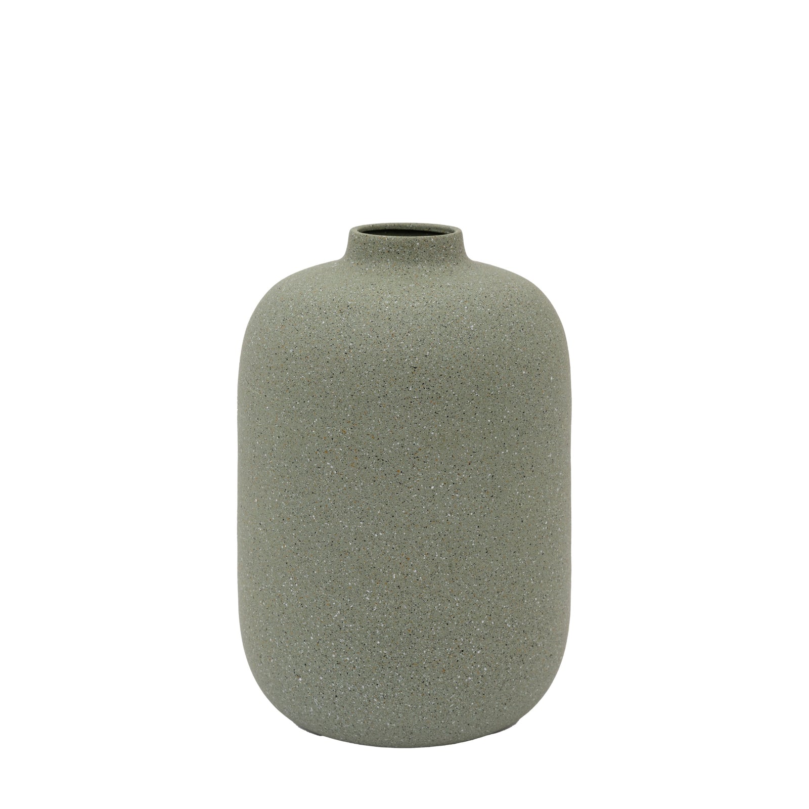 Goa Cast Metal Vase Green Large - Goa Cast Metal Vase Olive Large Sterling Home 2