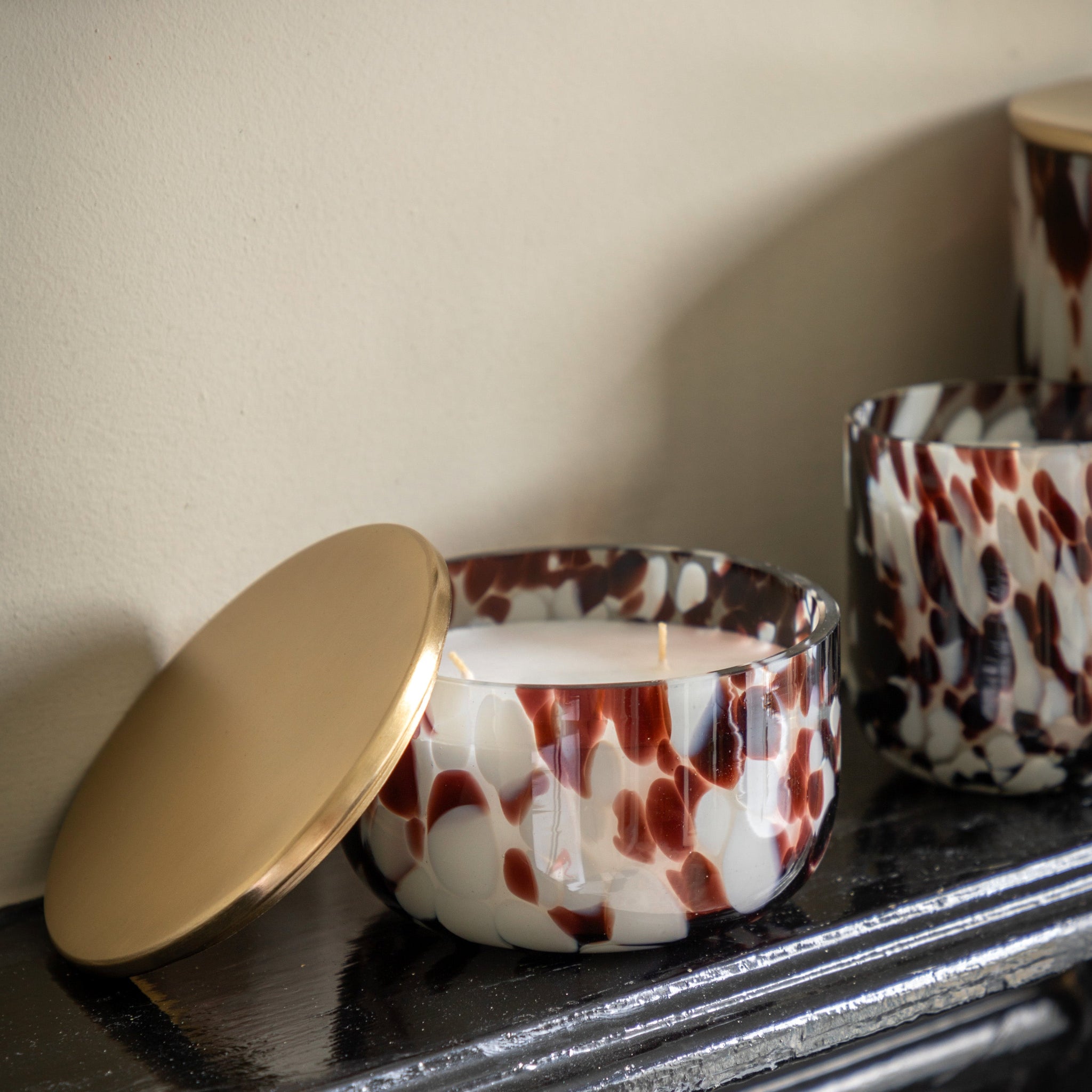 Confetti Candle Medium - Confetti Candle Brown Medium Peony Musk Sterling Home 2