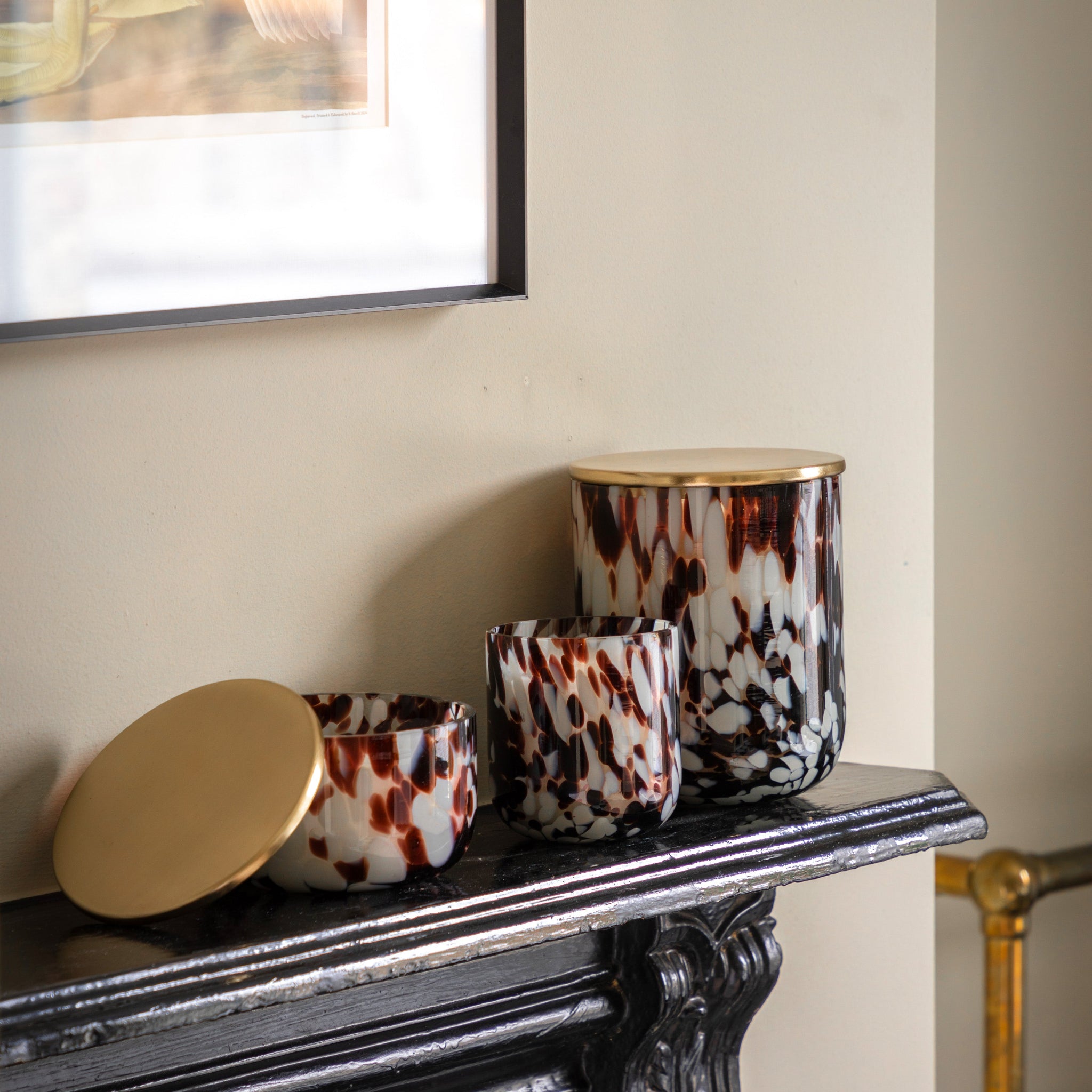 Confetti Candle Large - Confetti Candle Brown Large Peony Musk Sterling Home 1