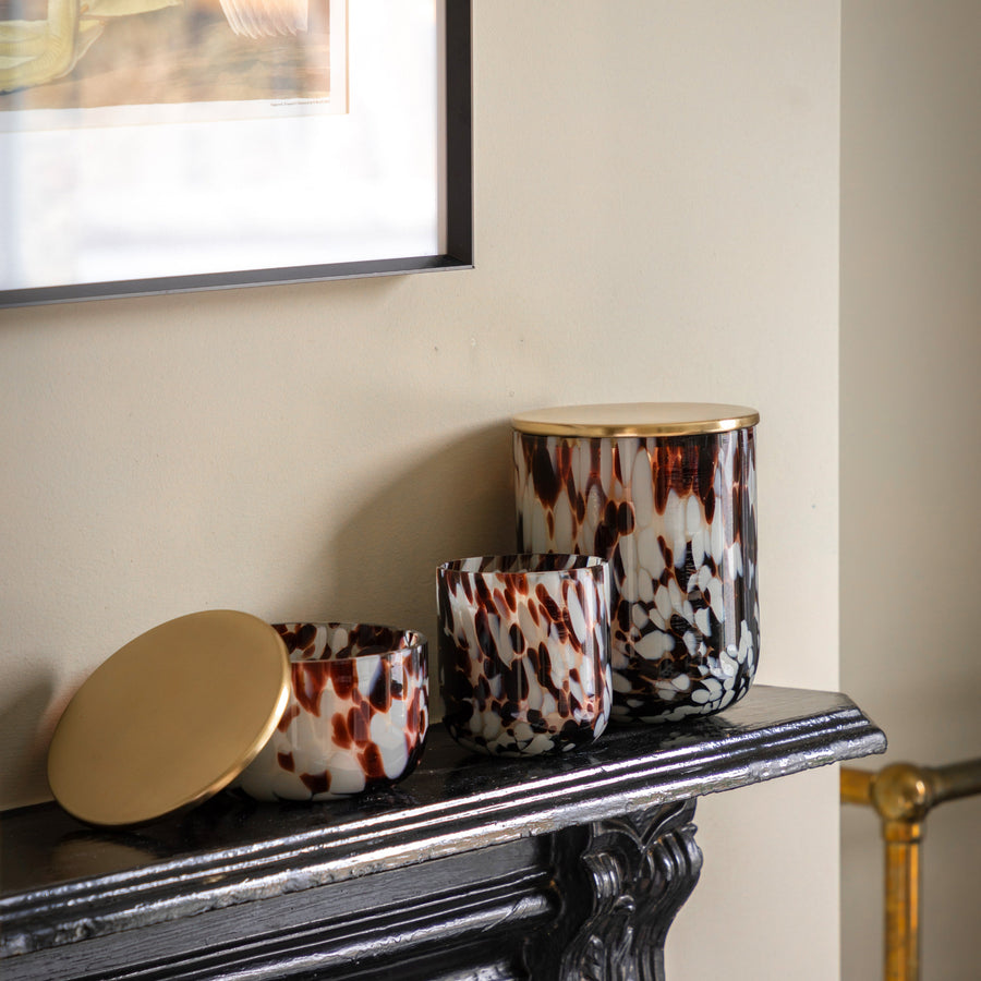 Confetti Candle Small - Confetti Candle Brown Small Peony Musk Sterling Home 1