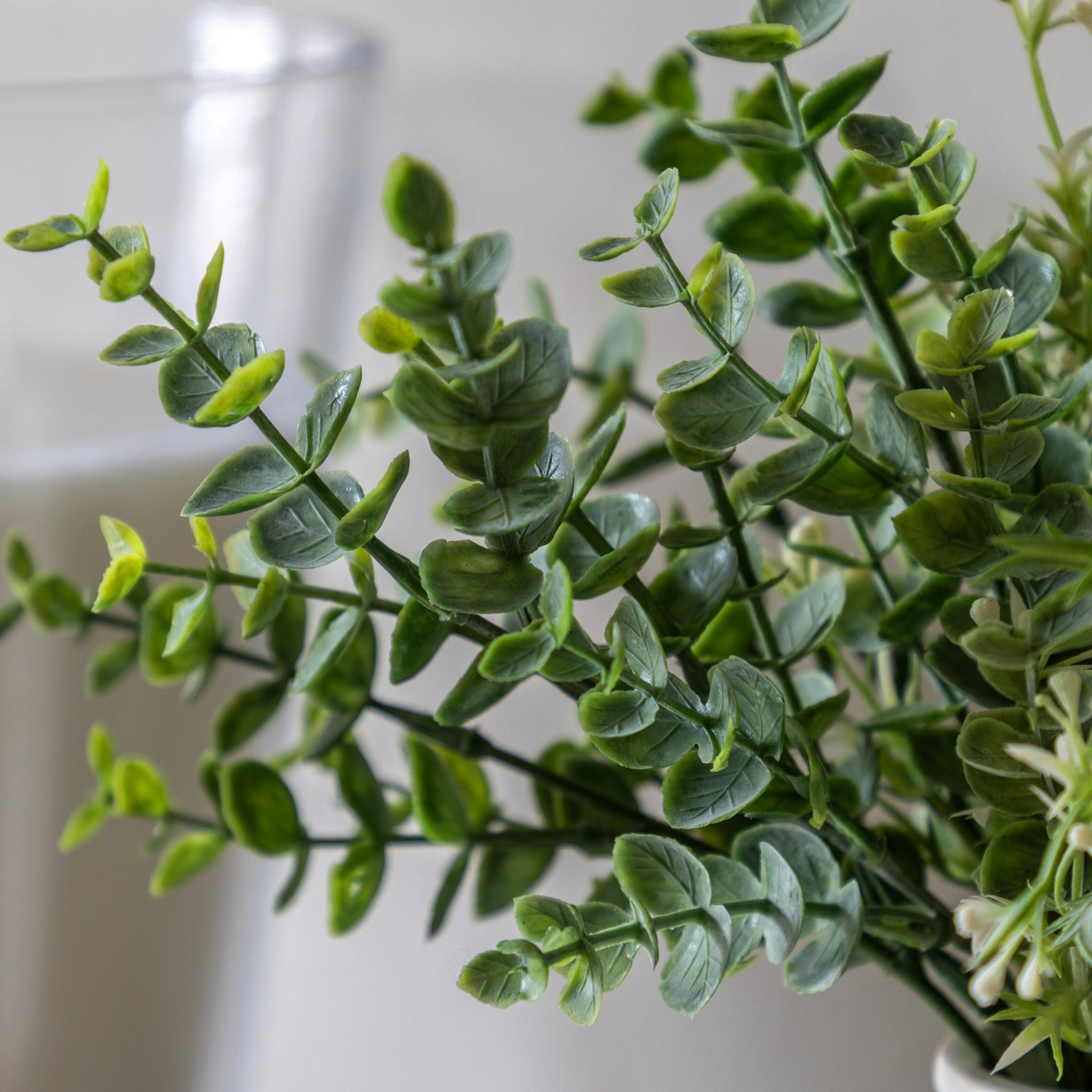 Artificial Eucalyptus With Retro Vase - Retro Vase with Eucalyptus Sterling Home 3