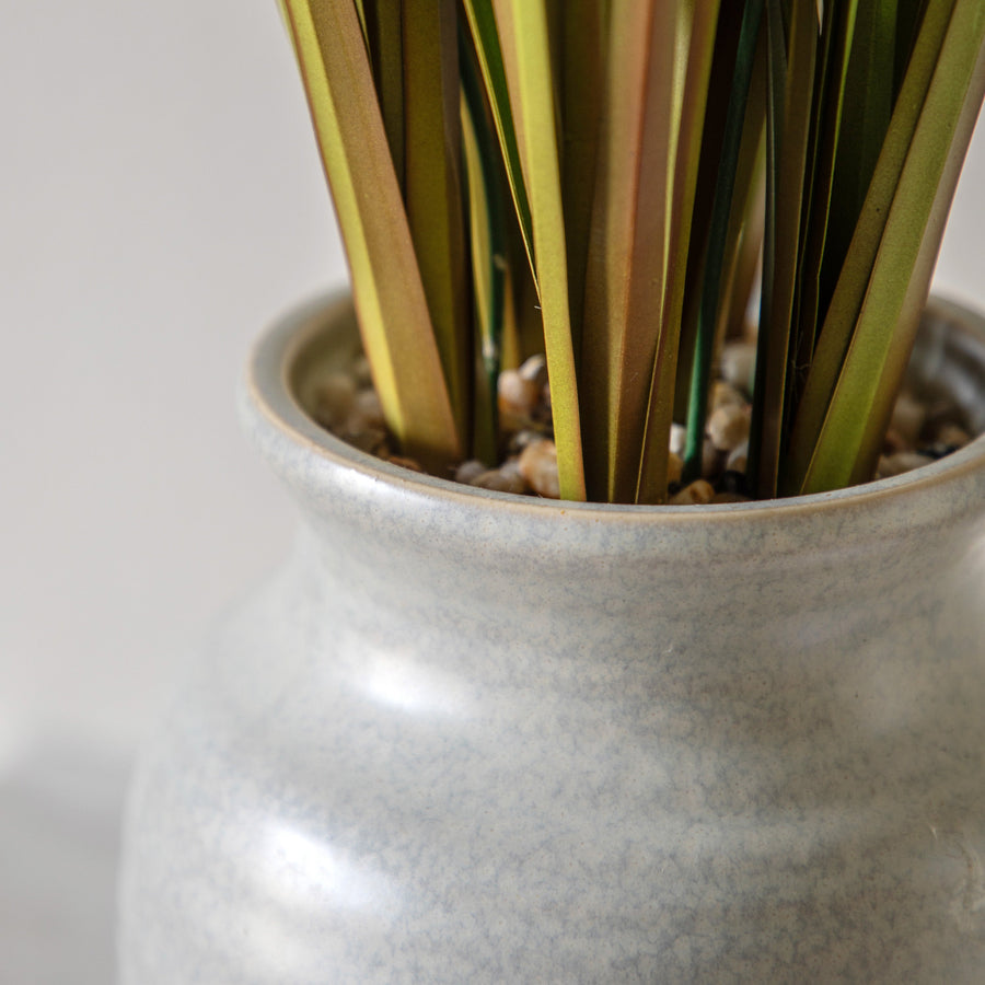 Artificial Potted Grass With Feathered Wildflower - Potted Grass with Feathered Wildflower Sterling Home 2