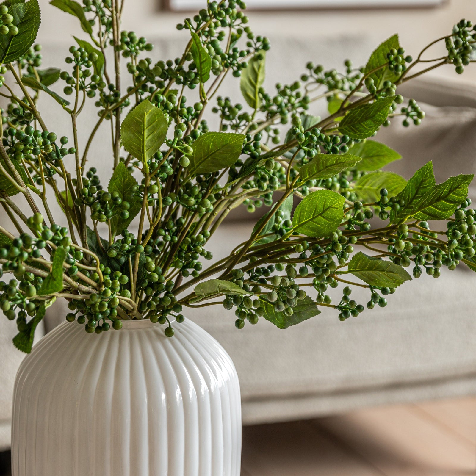 Berry Foliage Green Set Of 12 Artificial Flowers - DHD Faux Stem Berry Foliage Green 76CM 12Pk Sterling Home 2