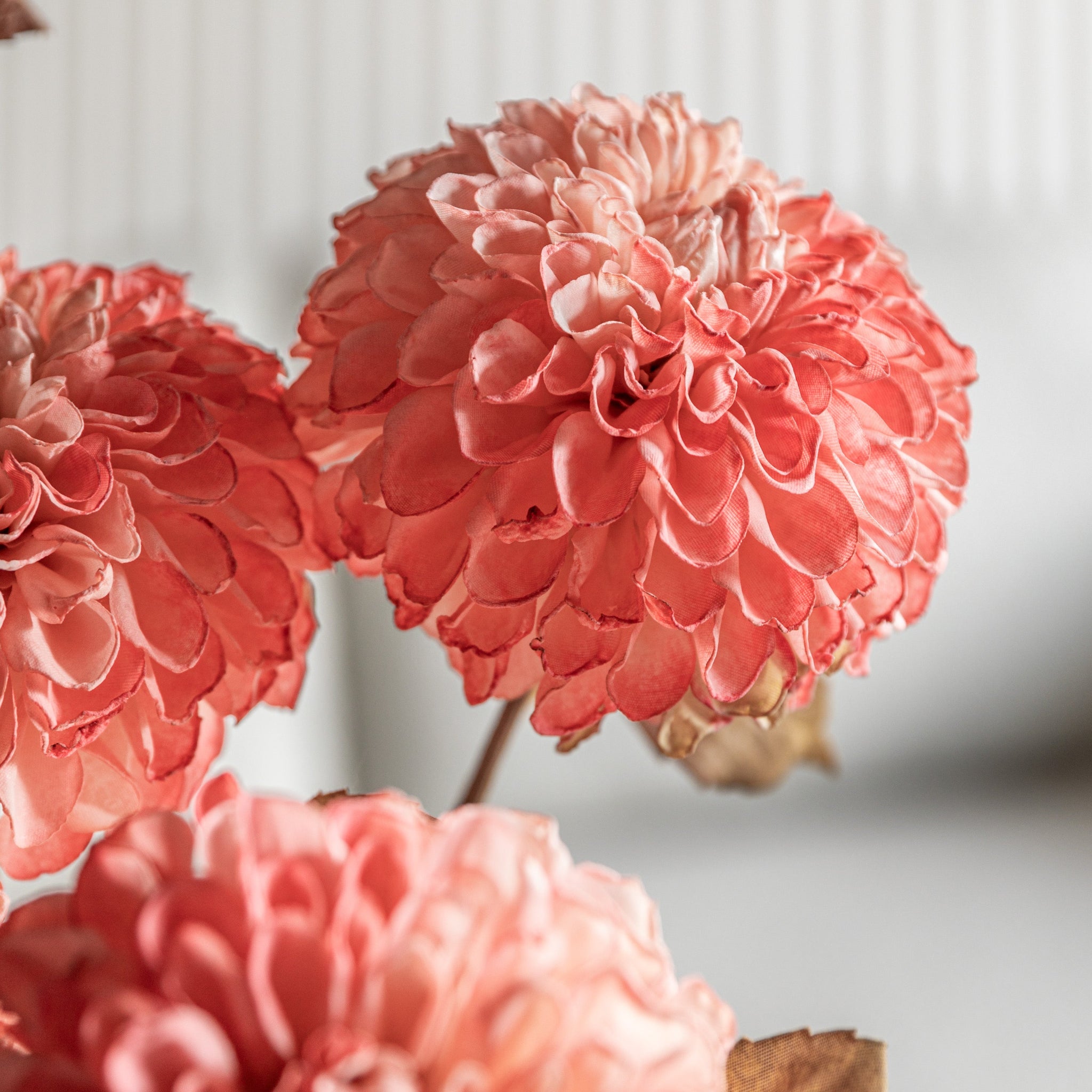 Dahlina Pink Set Of 6 Artificial Flowers - DHD Faux Stem Dahlia Apricot 73CM 6Pk Sterling Home 3