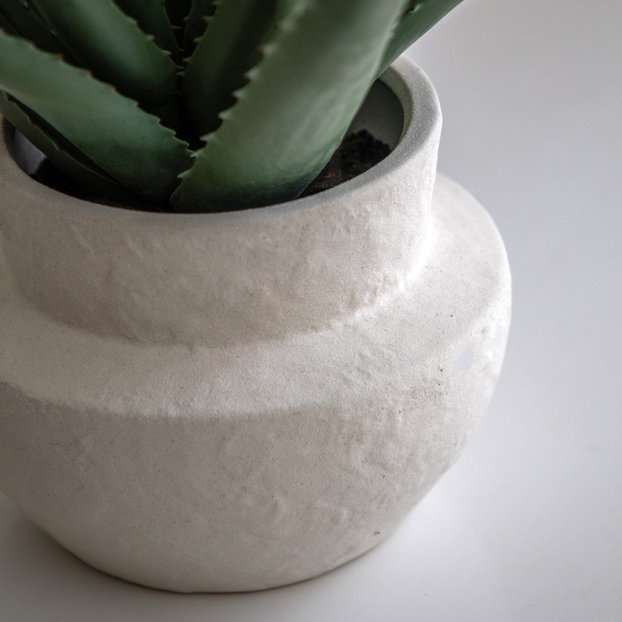 Artificial Aloe Vera In Ceramic Pot - Faux Aloe Vera in Ceramic Pot 41X46CM Sterling Home 3