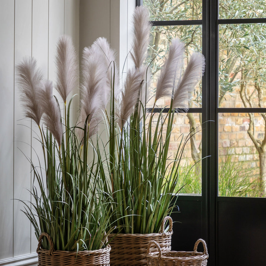 Artificial Potted Grass With Pampas - Potted Grass with Pampas Seed Heads 127CM Sterling Home 2
