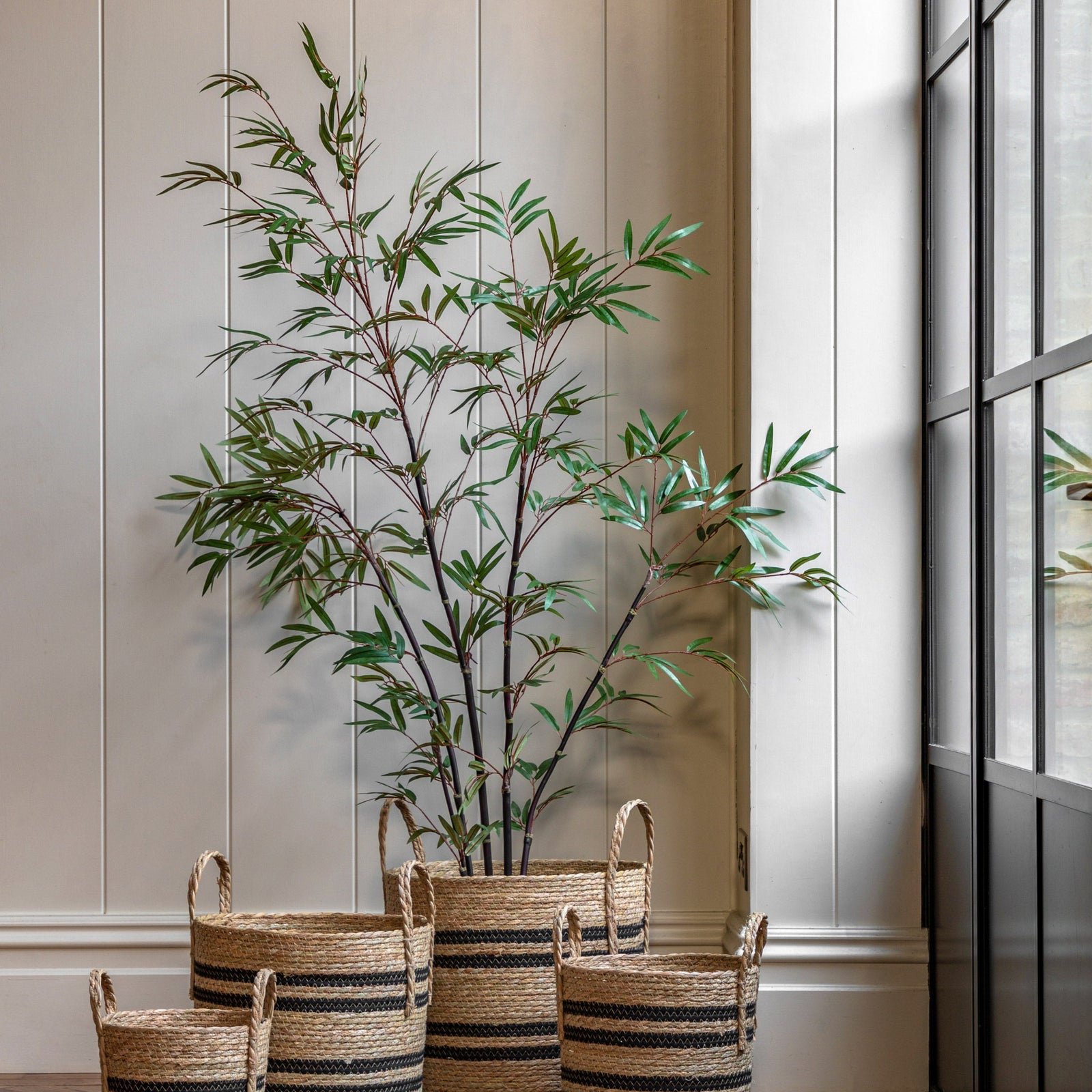 Artificial 5ft Potted Bamboo Tree - Potted Bamboo Tree 5ft Sterling Home 1