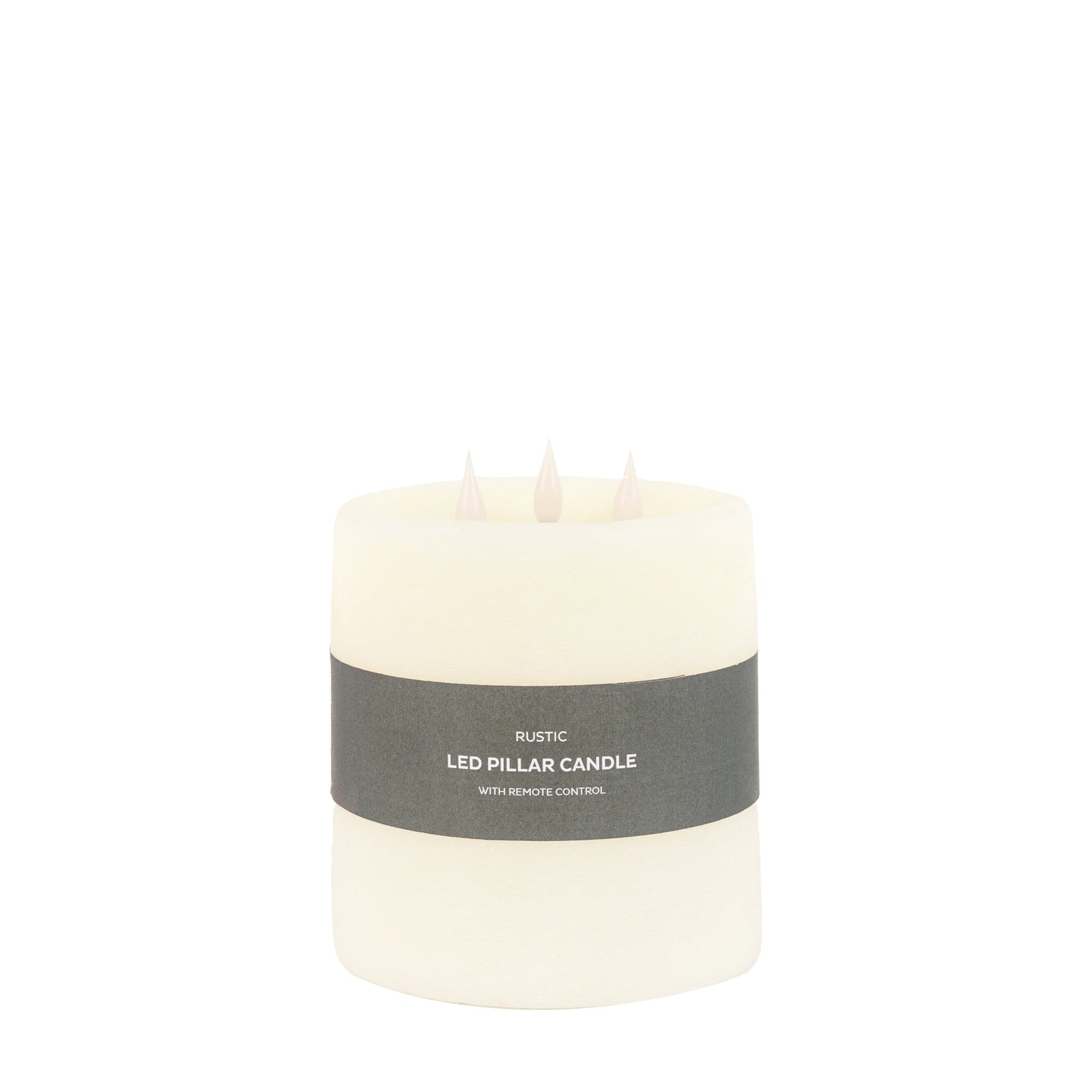 LED 3 Wick Cream Candle - LED 3 Wick Candle Ivory 15CM Sterling Home 3