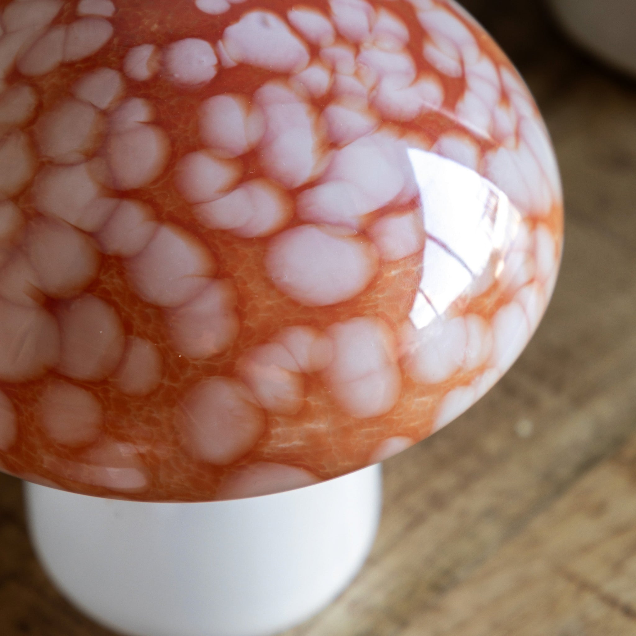 Orange Confetti Glass Mushrooms Set Of 2 - DHD Confetti Glass Mushrooms Burnt Orange 2Pk Sterling Home 3