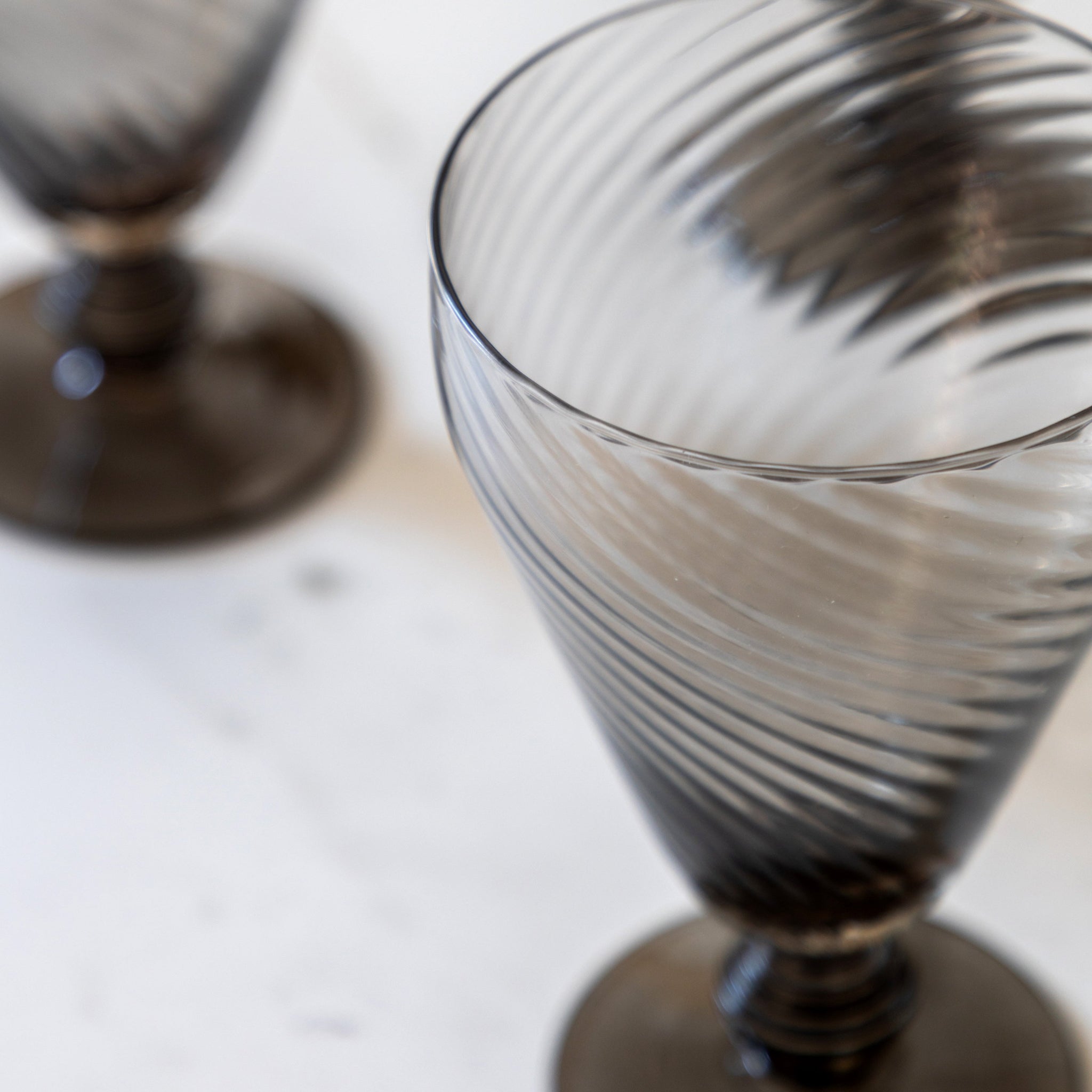 Green Wine Glasses Set Of 4 - DHD Swirl Wine Glass Smoked Grey 4Pk Sterling Home 3