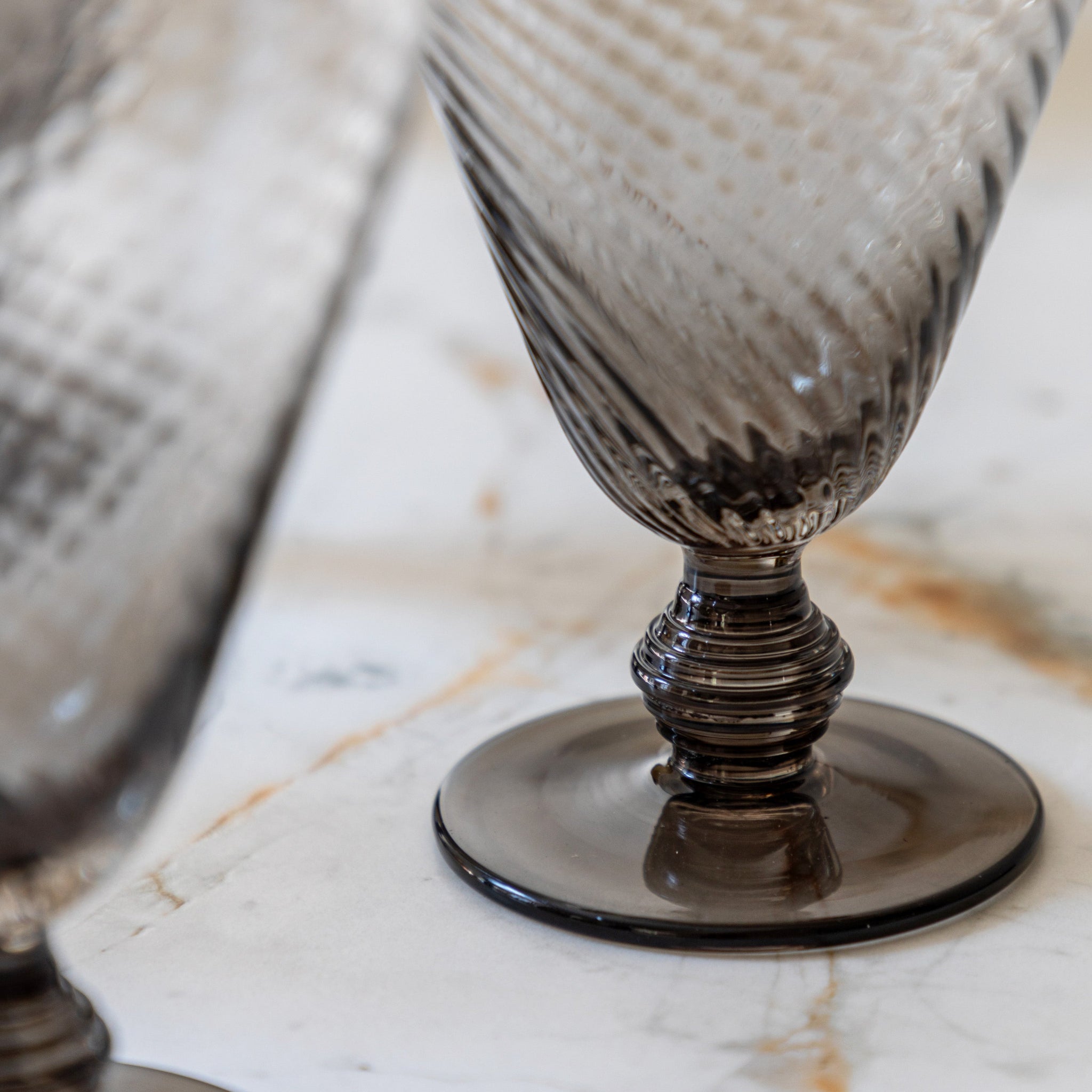 Green Wine Glasses Set Of 4 - DHD Swirl Wine Glass Smoked Grey 4Pk Sterling Home 2