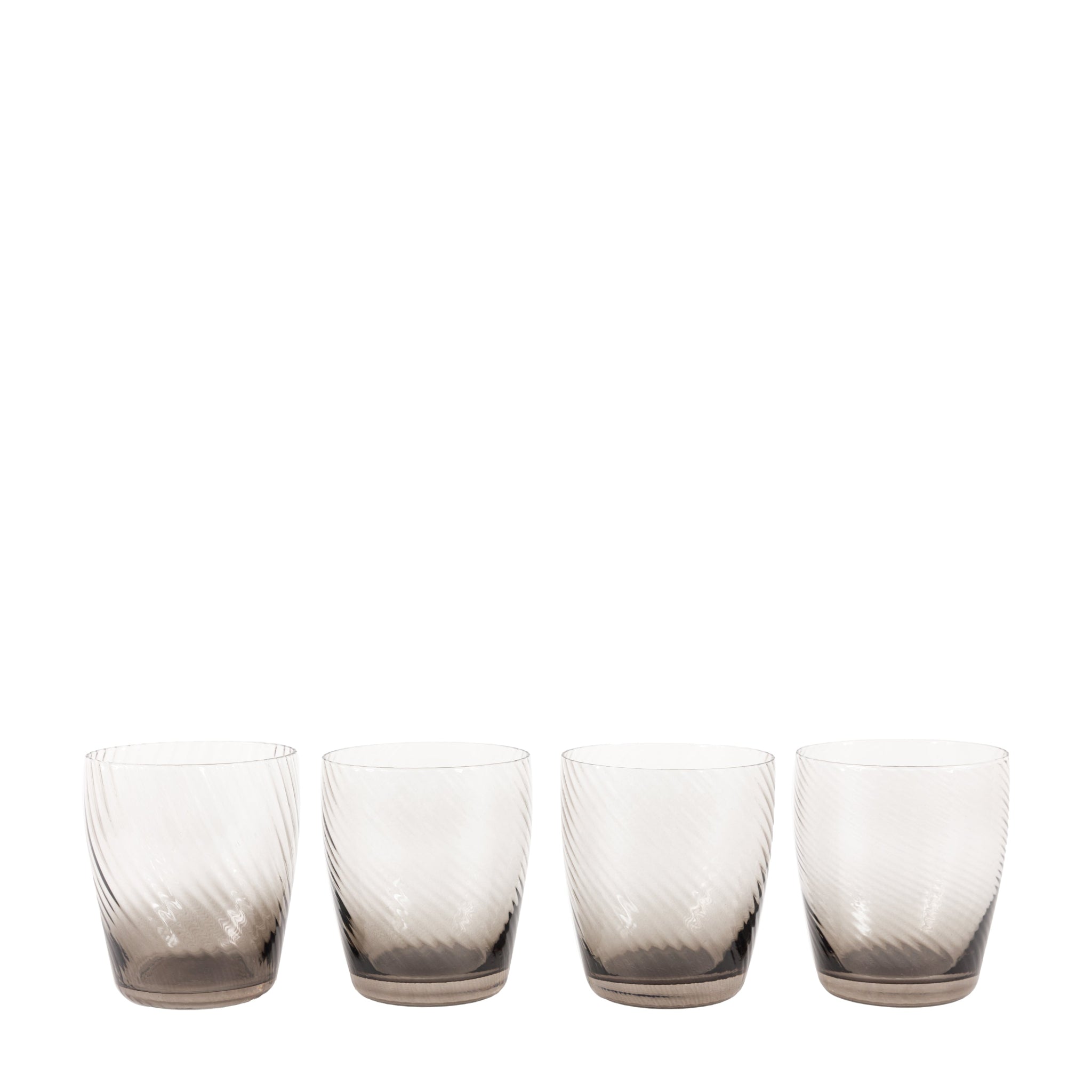 Grey Swirl Tumber Glass Set Of 4 - DHD Swirl Tumbler Glass Smoked Grey 4Pk Sterling Home 3