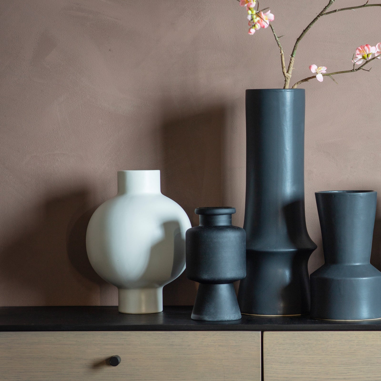 Oshima White Vase - Oshima Vase White Sterling Home 2