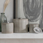 Estrid Grey Jar Medium - Estrid Jar Medium Grey Sterling Home 1