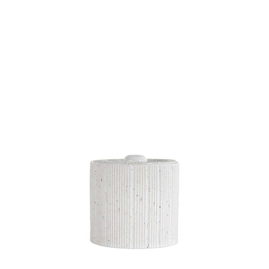 Estrid White Jar Large - Estrid Jar Large White Sterling Home 1