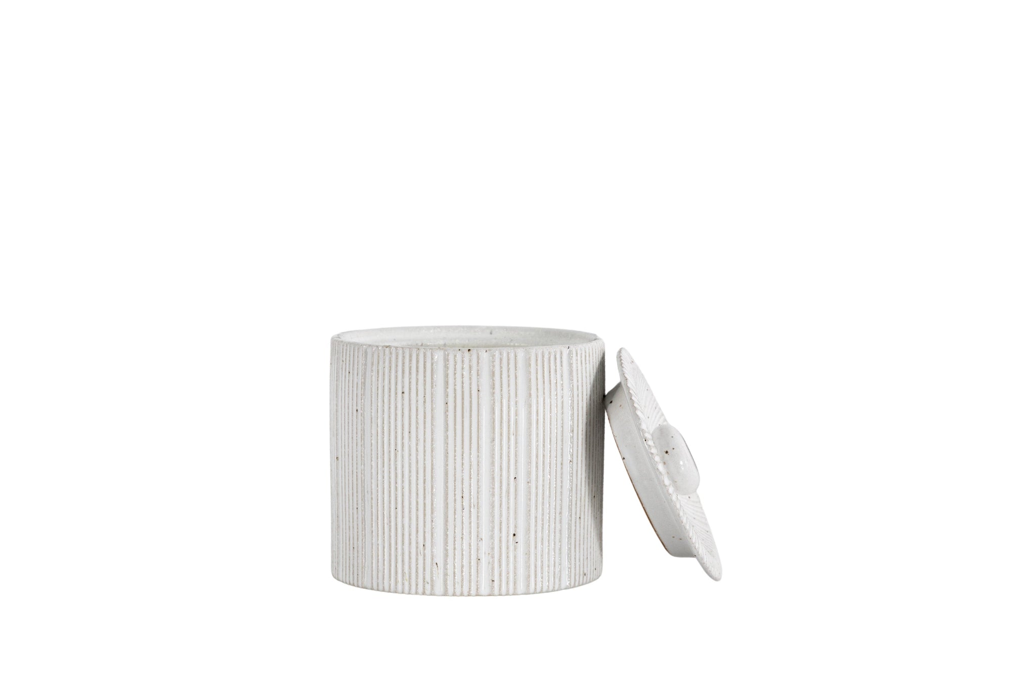 Estrid White Jar Large - Estrid Jar Large White Sterling Home 2