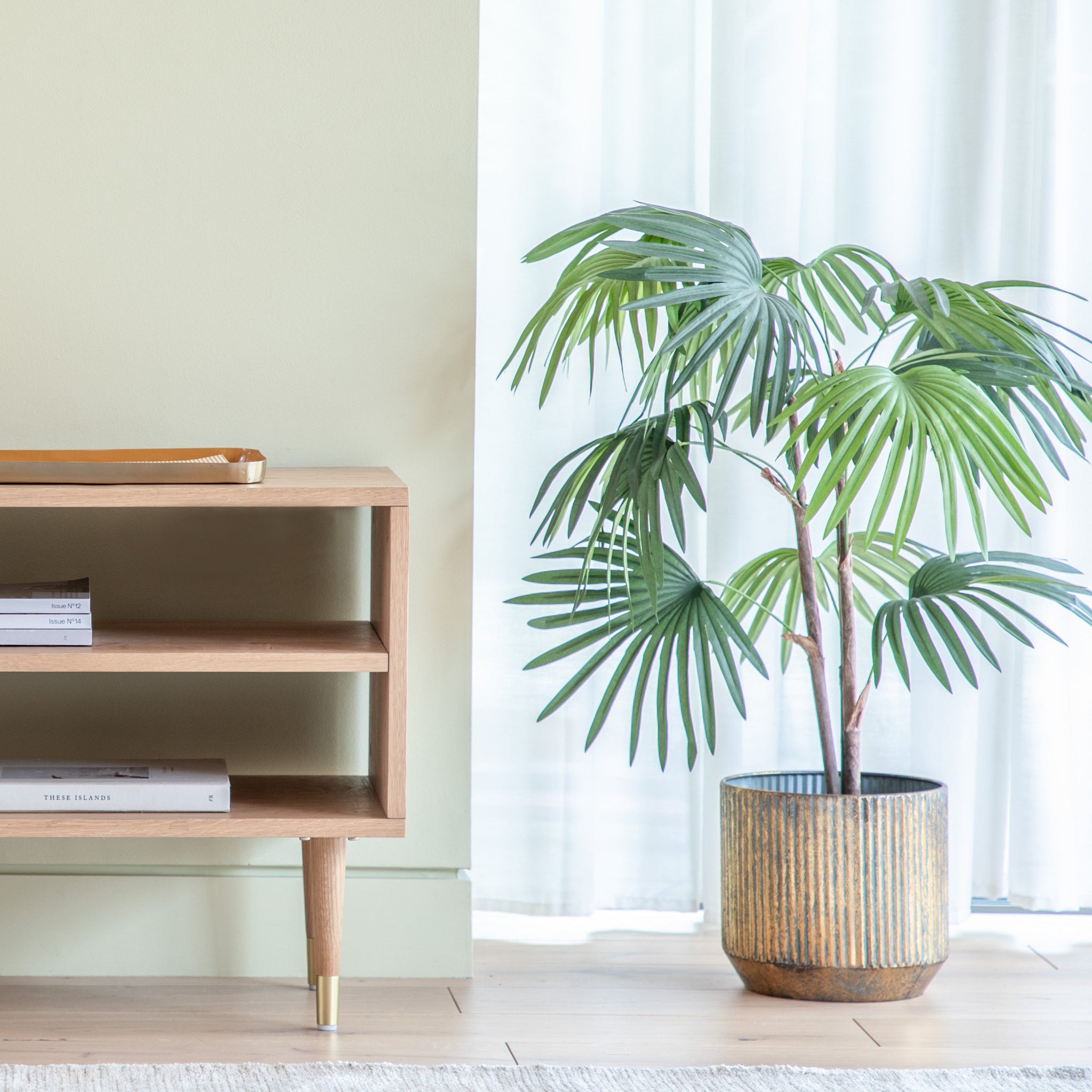 Artificial Chinese Fan Palm Small - Chinese Fan Palm Small 117CM Sterling Home 2