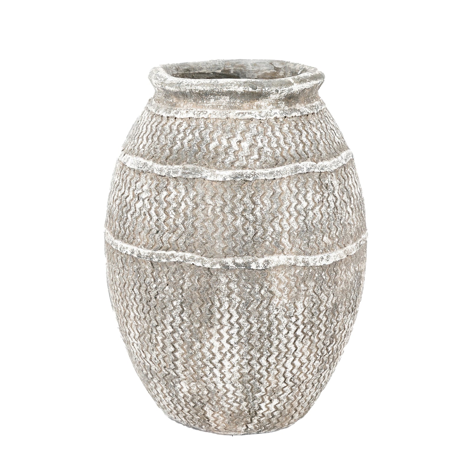 Zante Antique Grey Vase Small - Zante Vase Small Antique Grey Sterling Home 3