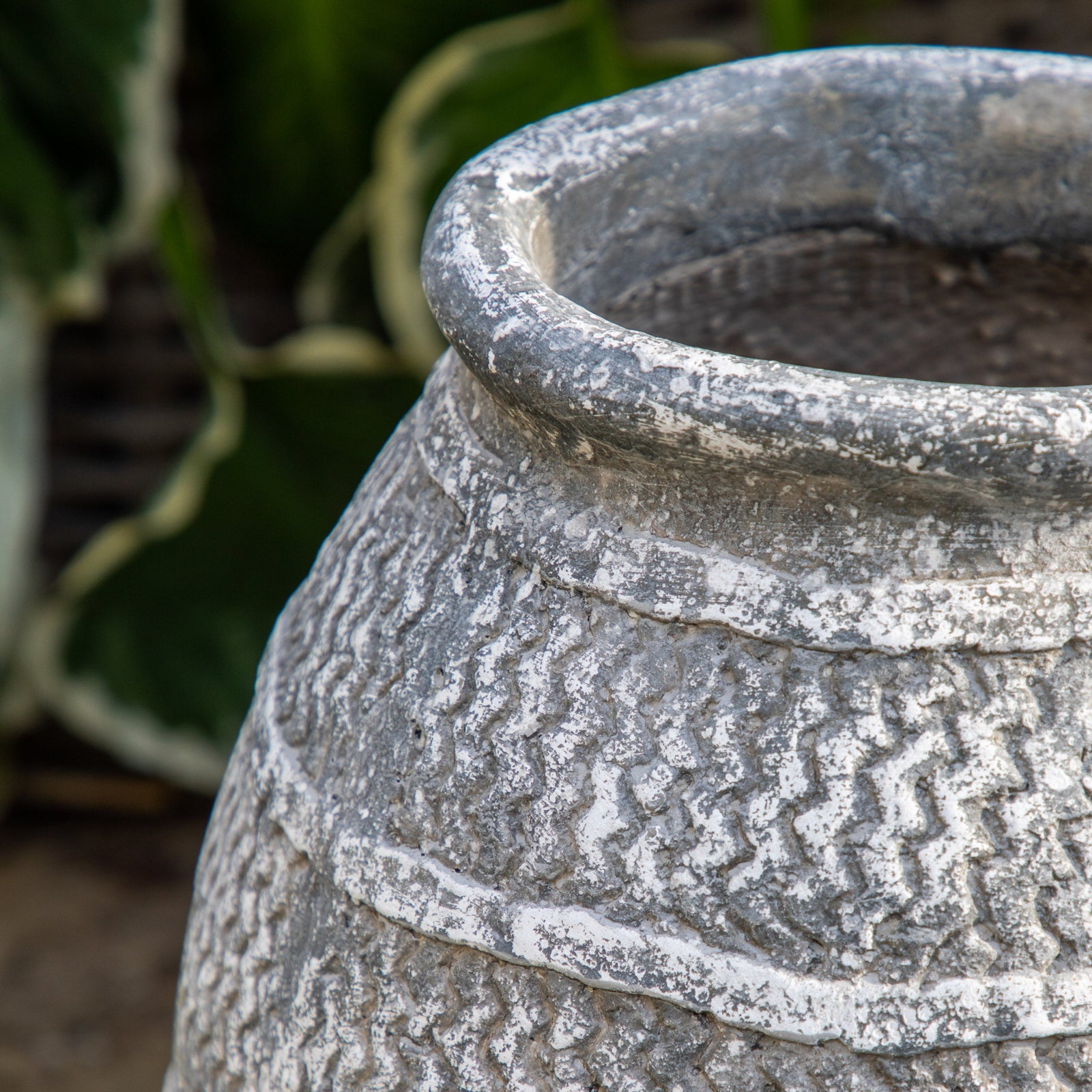 Zante Antique Grey Vase Small - Zante Vase Small Antique Grey Sterling Home 2