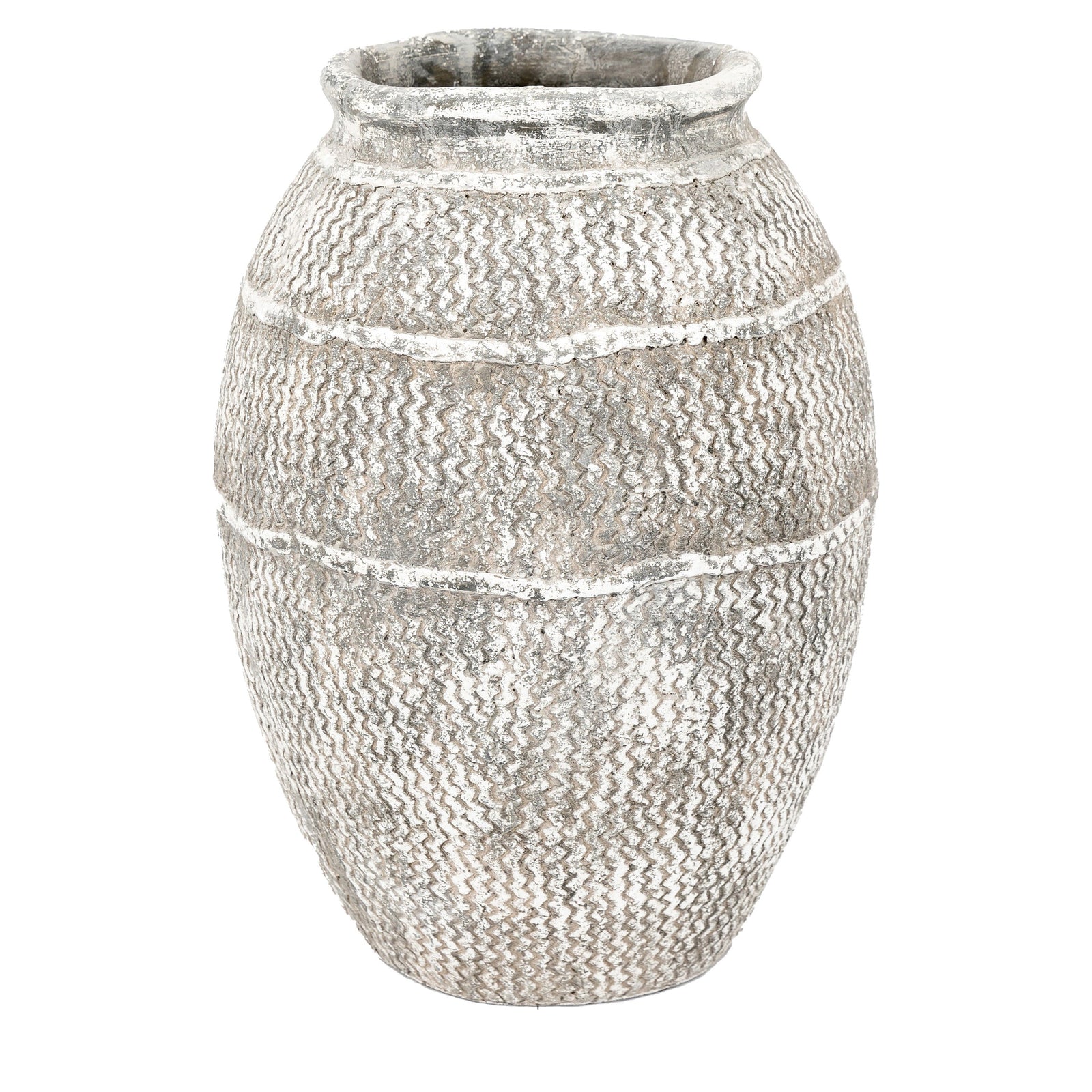 Zante Antique Grey Vase Large - Zante Vase Large Antique Grey Sterling Home 3