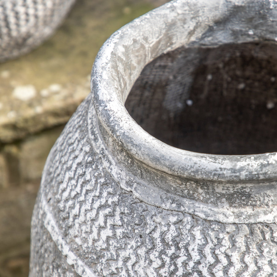 Zante Antique Grey Vase Large - Zante Vase Large Antique Grey Sterling Home 2