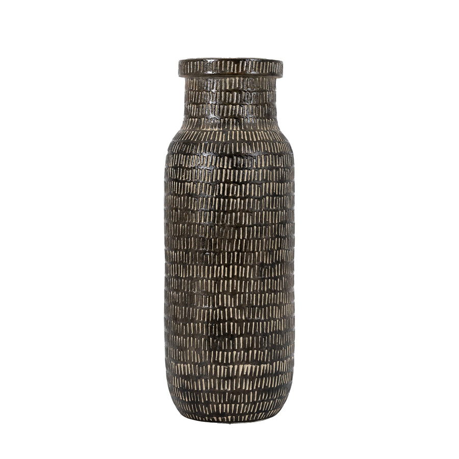 Sgraffito Tall Black Vase - Sgraffito Vase Tall Black Sterling Home 1