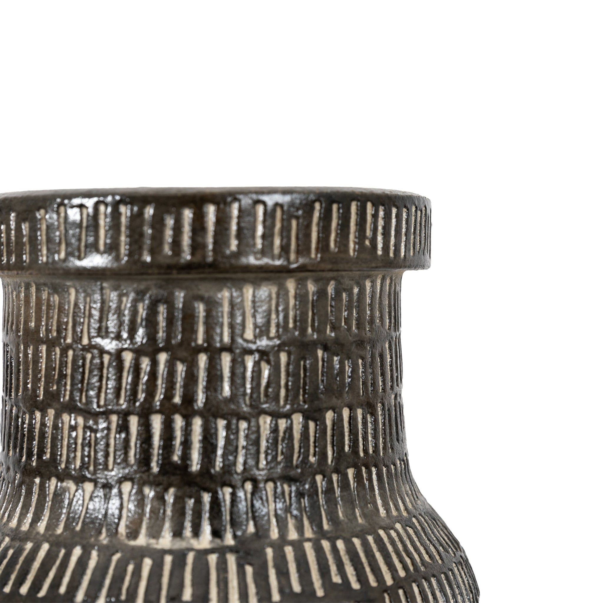 Sgraffito Tall Black Vase - Sgraffito Vase Tall Black Sterling Home 2