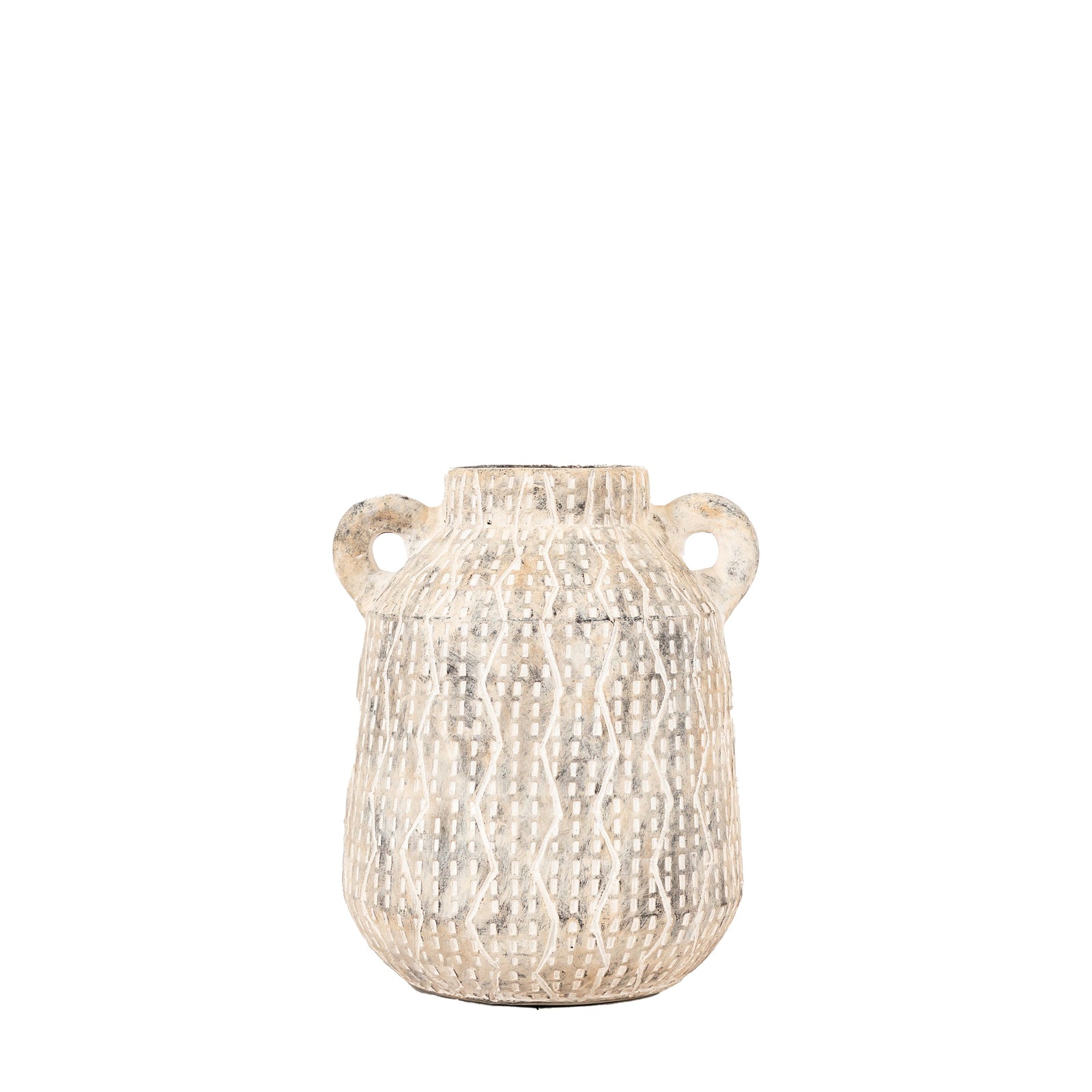 Ica White Small Vase - Ica Vase Small Earthy White Sterling Home 2