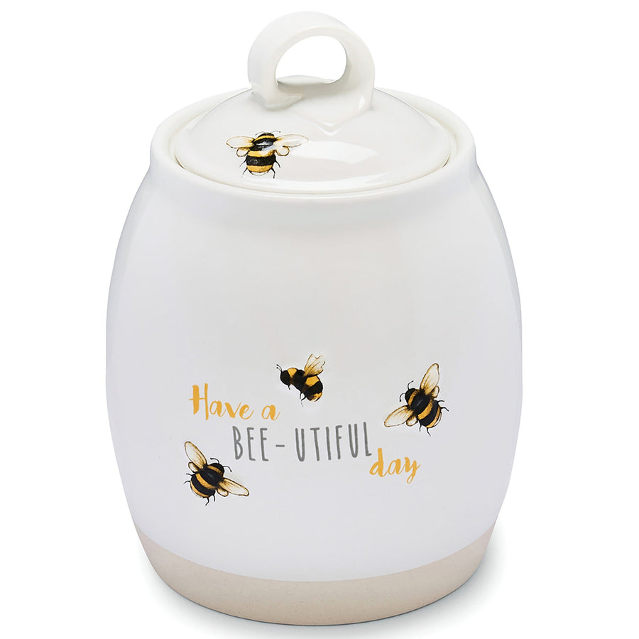 Bumble Bees Ceramic Tea Canister - Bumble Bees Ceramic Tea Canister Sterling Home 1