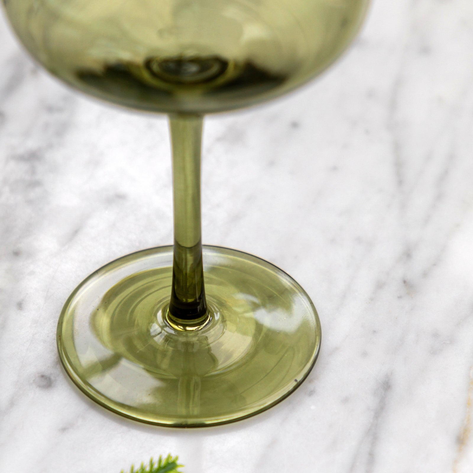 Set Of 4 Green Wine Glasses - DHD Wine Glass Smokey Green 4Pk Sterling Home 3