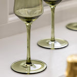 Set Of 4 Green Flute Glasses - DHD Flute Glass Smokey Green 4Pk Sterling Home 3