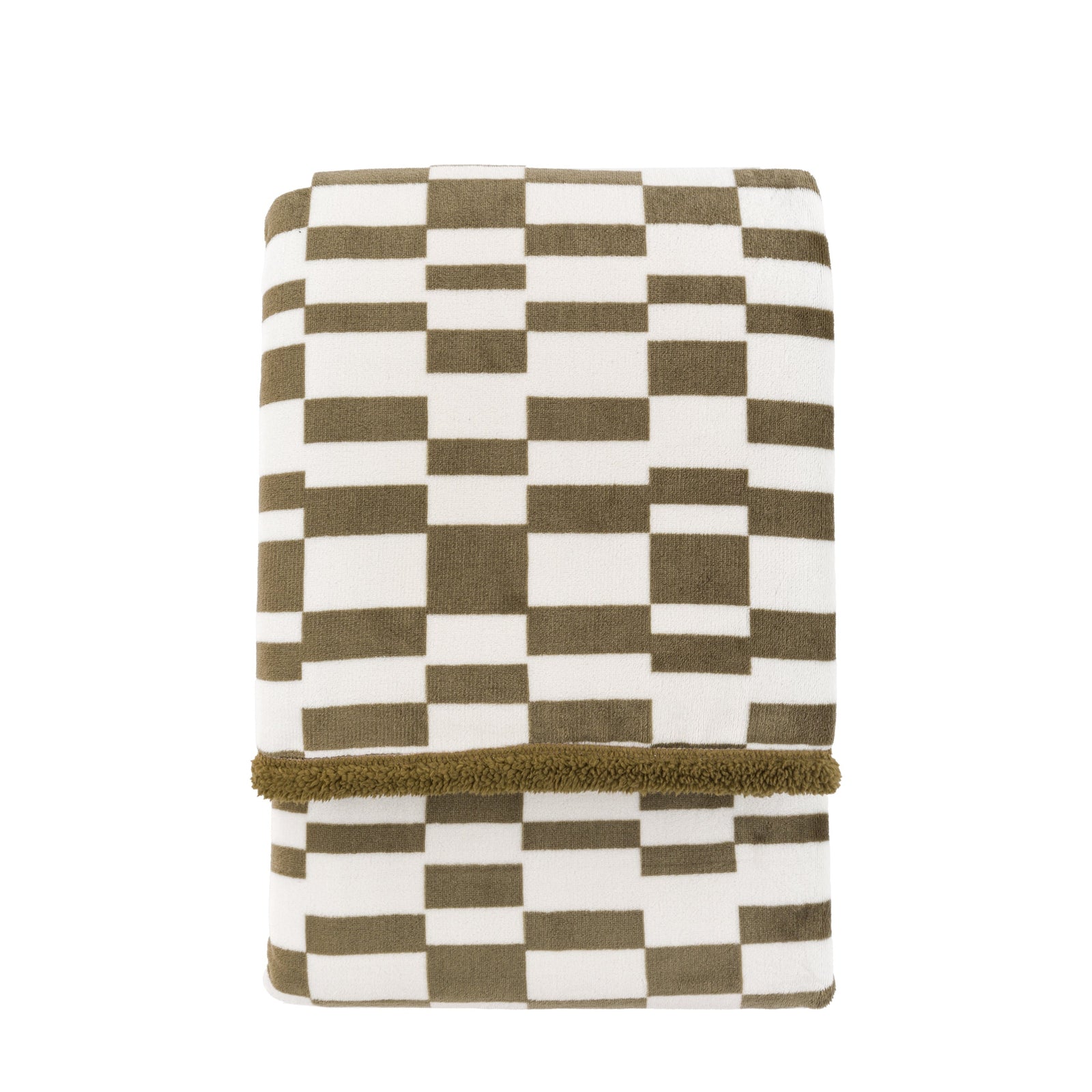 Lohko Sherpa Green Throw - Lohko Sherpa Throw Olive 152x177CM Sterling Home 4