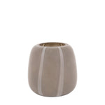 Claro Stripe Glass Vase Grey Small - Claro Stripe Glass Vase Taupe Small Sterling Home 3