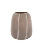 Claro Stripe Glass Vase Grey Large - Claro Stripe Glass Vase Taupe Large Sterling Home 3