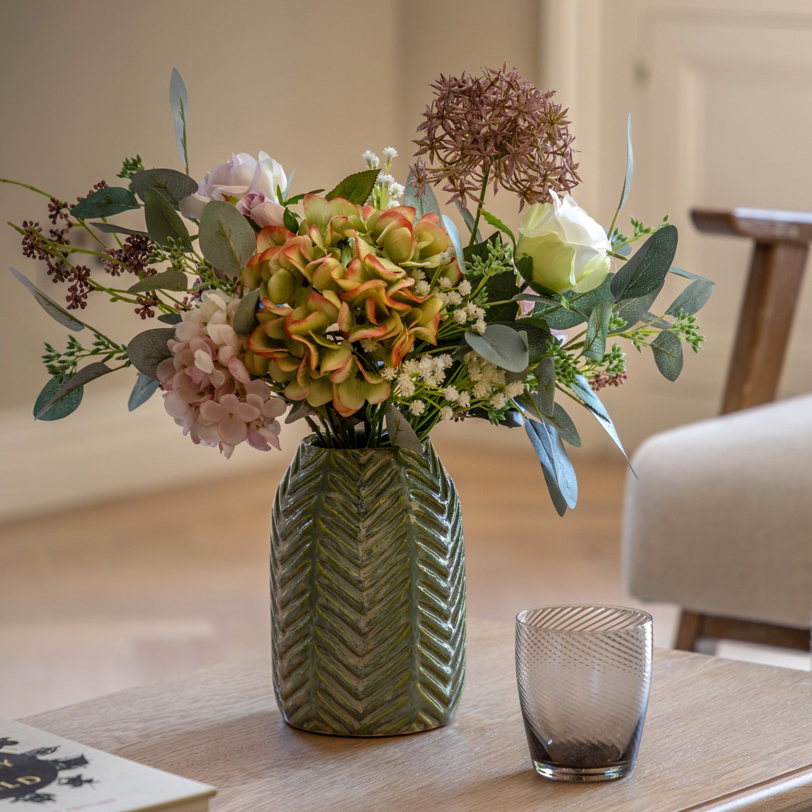 Hydrangea Ceramic Arrangement - Hydrangea Ceramic Arrangement Sterling Home 1