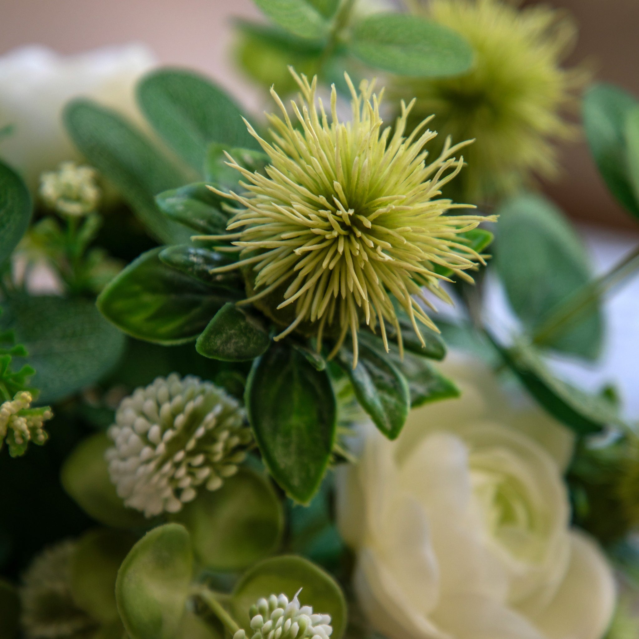 Artificial Rose Eucalyptus Vase Arrangement - Rose Eucalyptus Vase Arrangement Sterling Home 3