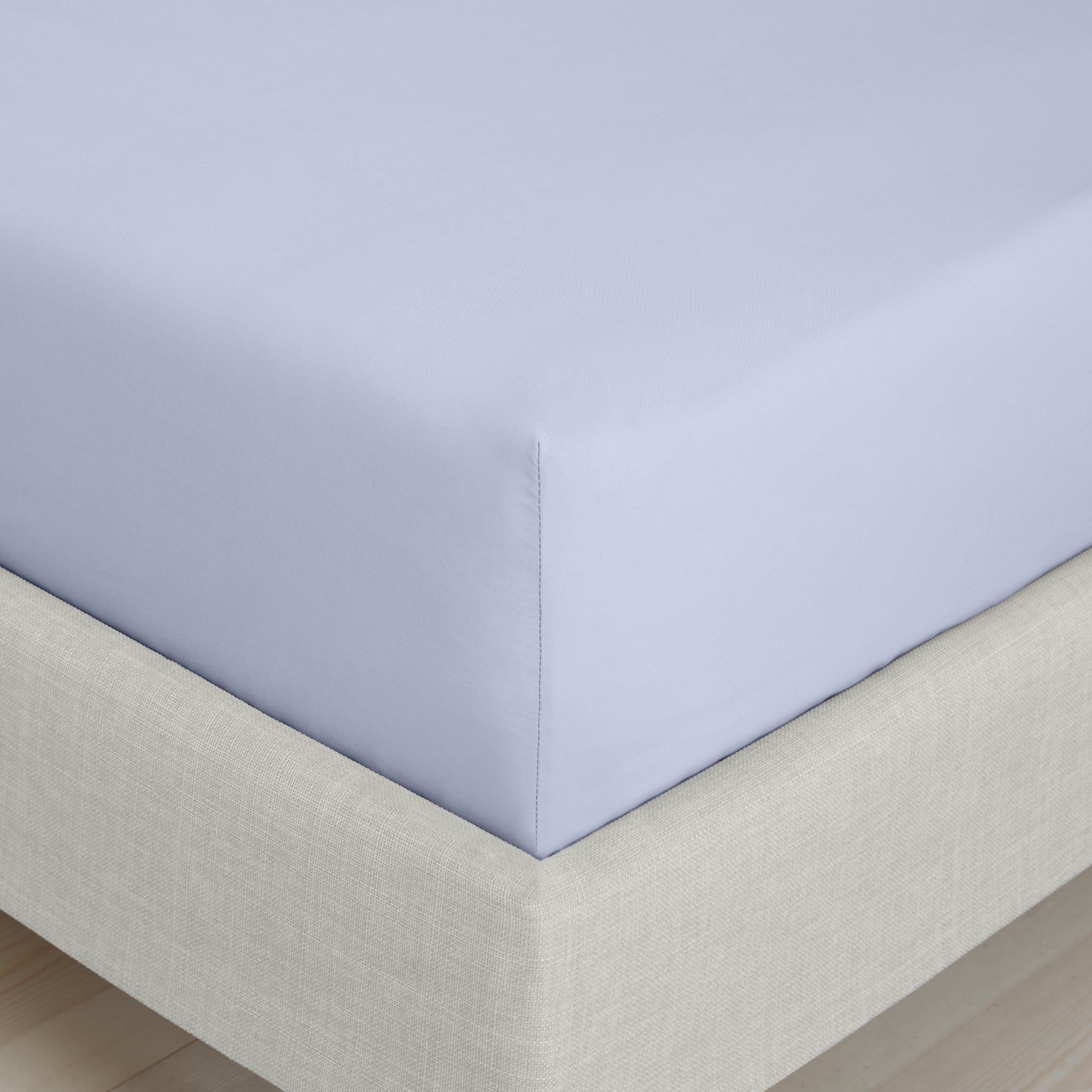 200TC Percale Lavender King Fitted Sheet Sterling Home 2