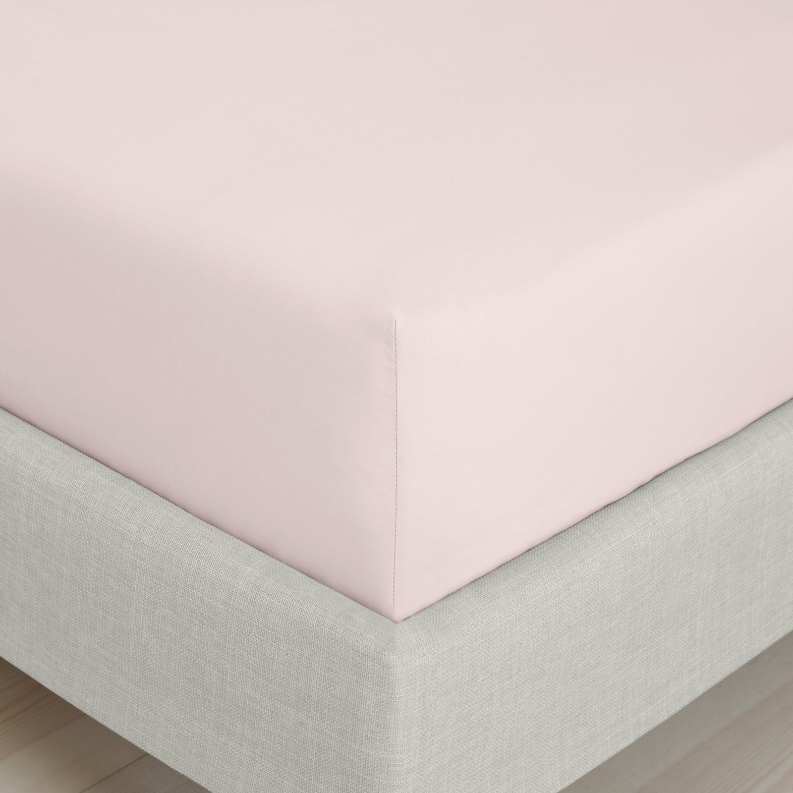 200TC Percale Blush King Fitted Sheet Sterling Home 2