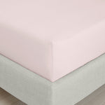 Bianca 200TC Percale Blush Fitted Sheet - 200TC Percale Blush Super King Fitted Sheet