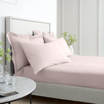 Bianca 200TC Percale Blush Fitted Sheet - 200TC Percale Blush Super King Fitted Sheet