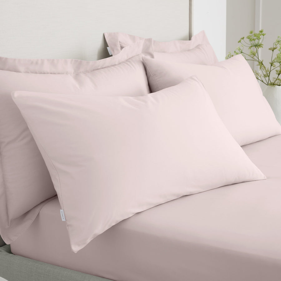 200TC Percale Blush Std Pillowcase Pair Sterling Home 1