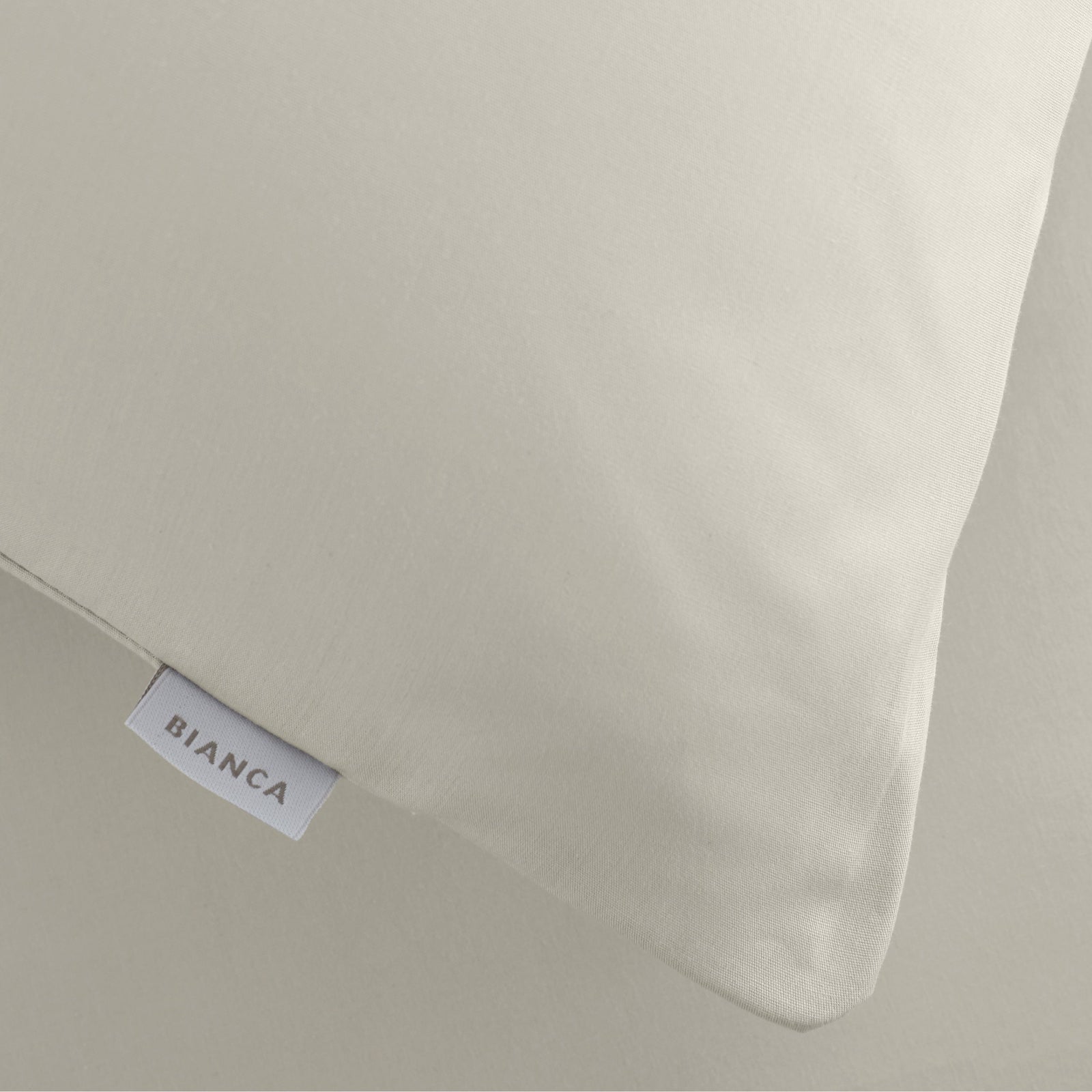 Bianca Percale Natural Pillowcase Pair - 200TC Percale Natural OXFORD Pillowcase Pair