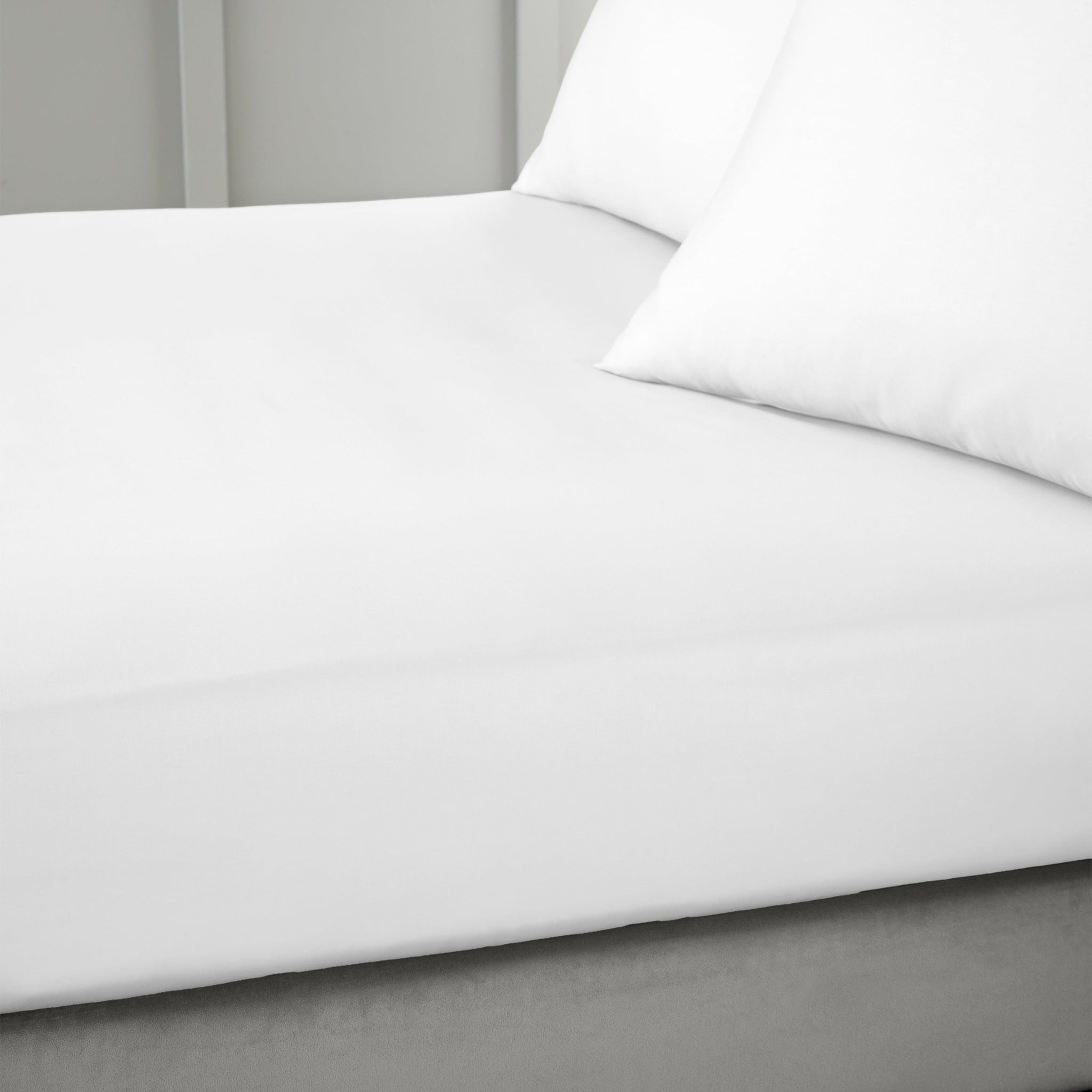 Bianca Sateen White Flat Bed Sheet - 400TC Sateen White Single Fitted Sheet - Single Sterling Home 2