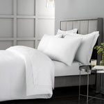 Bianca Sateen White Flat Bed Sheet - 400TC Sateen White Single Fitted Sheet - Single Sterling Home 1