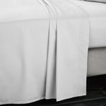 Bianca Sateen Grey Flat Bed Sheet - 400TC Cotton Sateen Dove Grey SuperKing Flat Sheet - Super King Sterling Home 1