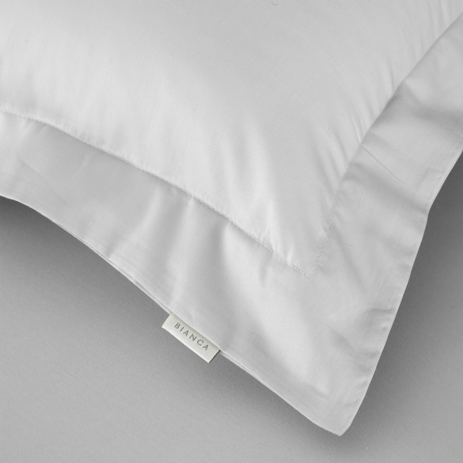 Bianca Sateen Grey Oxford Pillowcase Pair - 400TC Sateen Dove Grey Ox Pillowcase Pair Sterling Home 3