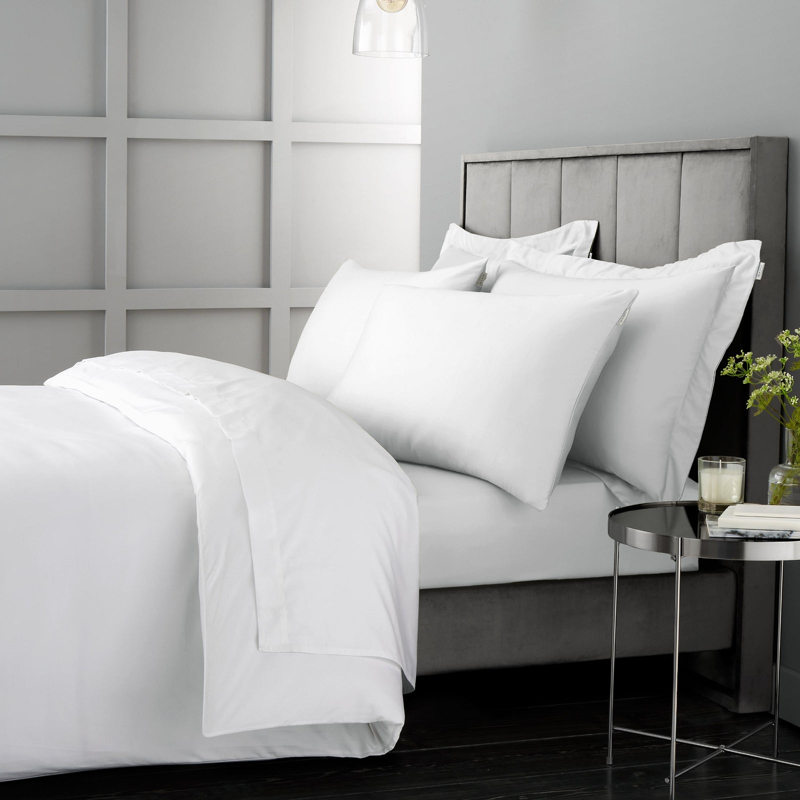 Bianca Sateen White Standard Pillowcase Pair - 400TC Sateen White Std Pillowcase Pair Sterling Home 2