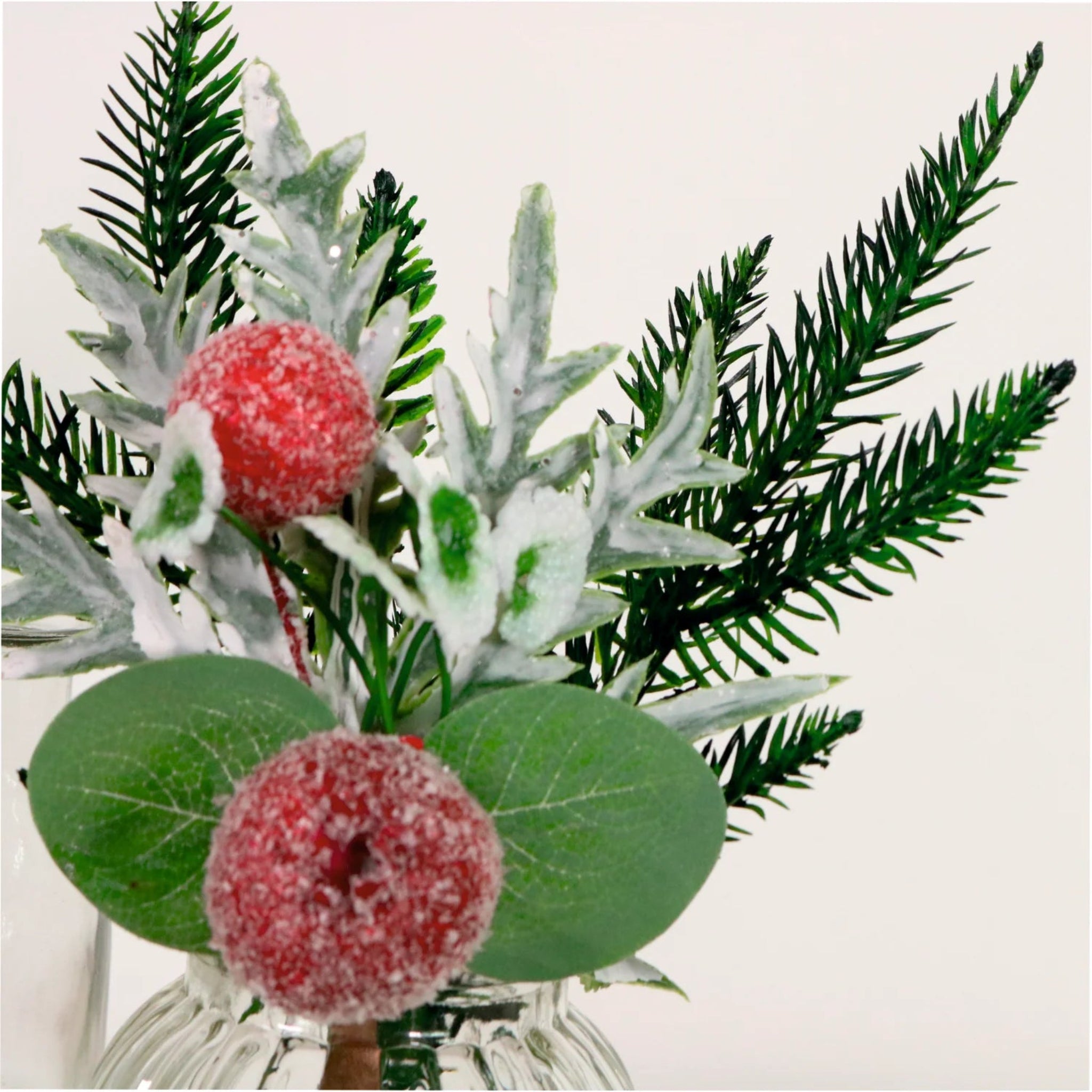 Small Berry Red Artificial Flower Arrangement - C Red Berry Arrangement 28CM Sterling Home 2