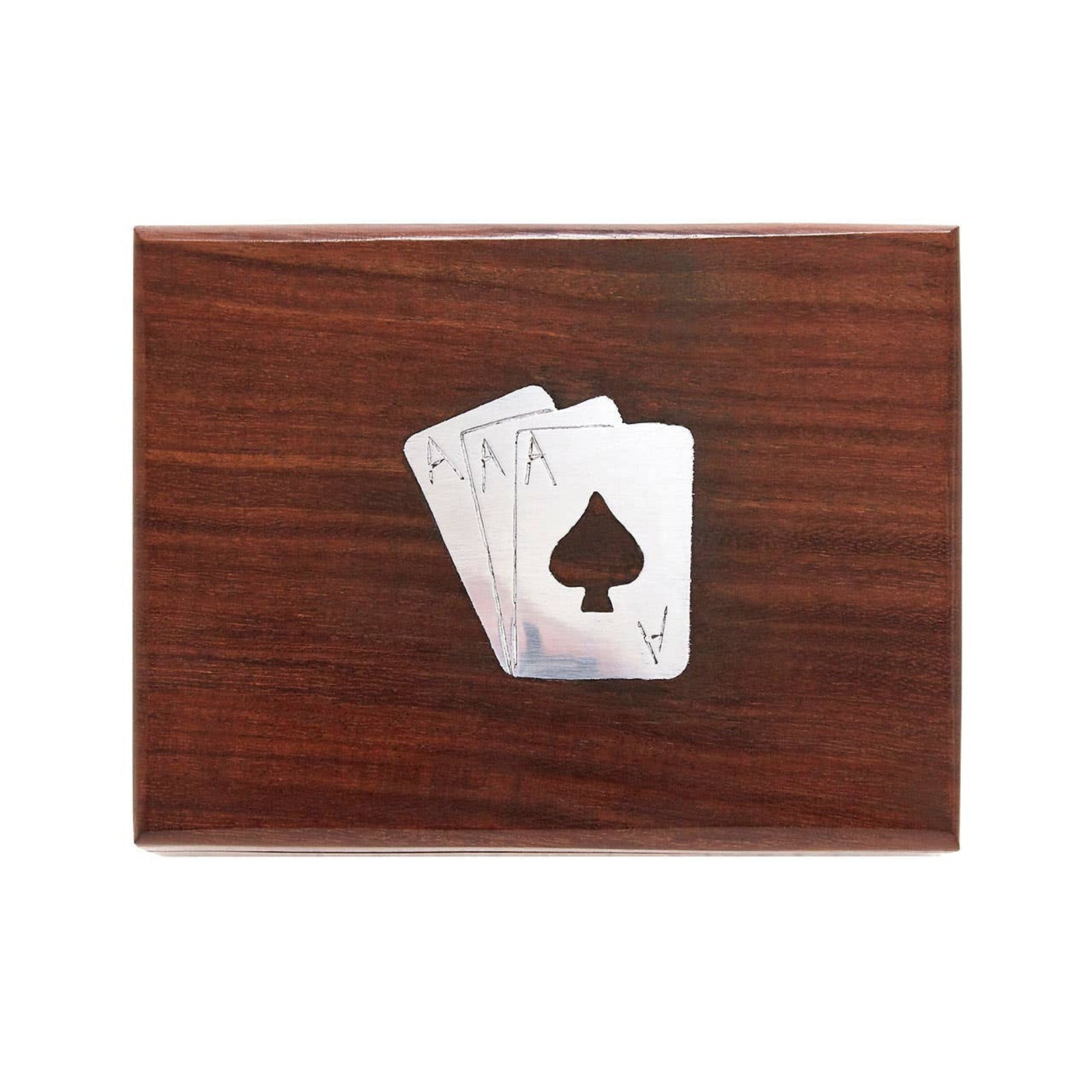 Churchill Games Sheesham Wood Playing Card Box Sterling Home 2